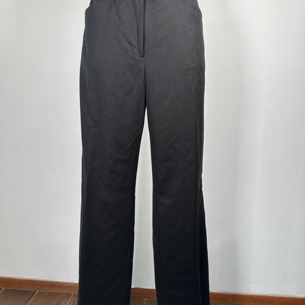 SOLD NWT Talbots Black Italian Wool Flannel Classic Trousers Size 6 New